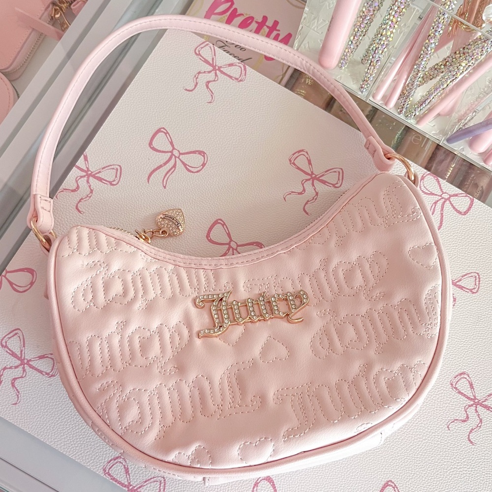 Juicy Couture Pink and Black Logo Bag